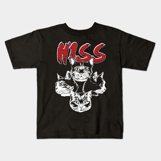 CATS: HISS Cats Kids T-Shirt by woormle